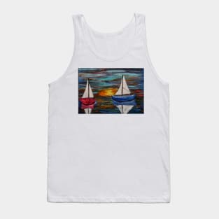 Out sailing at sunset. Tank Top